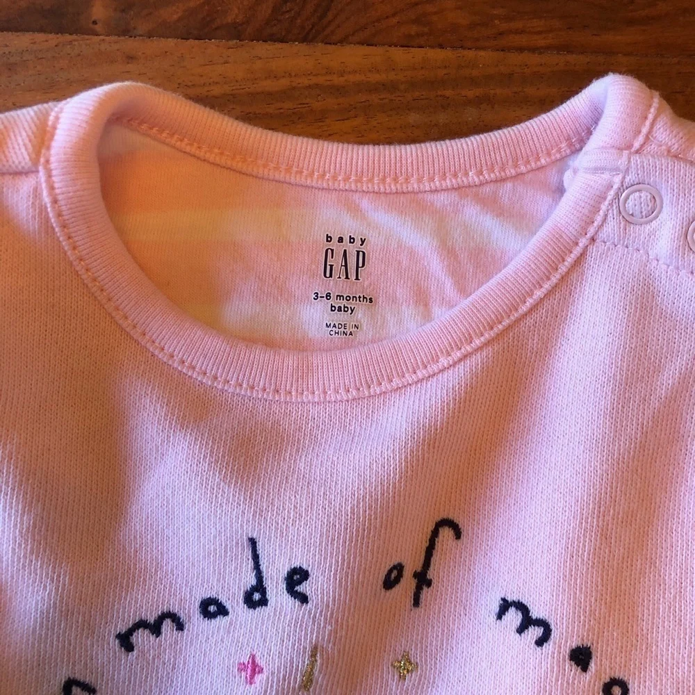 Gap Baby Pink Unicorn Terry Pullover
